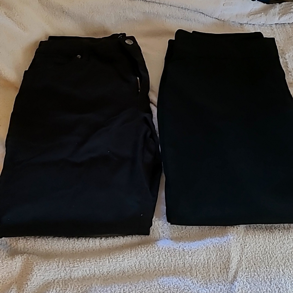 2 sz 14 black pants